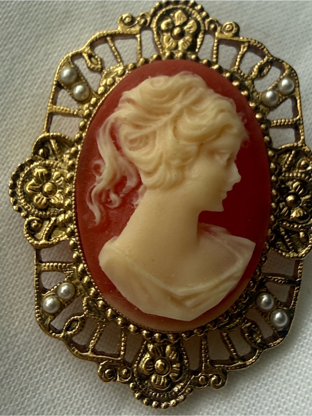 Cameo brooch vintage - Picture 13 of 15